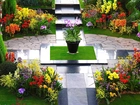 Ogród, Kwiaty, Donica, Marmur