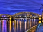 Hohenzollern Bridge, Cologne, Nadrenia Północna, Westfalia, Niemcy