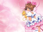 Cardcaptor Sakura, kobieta, sukienka, kropki, okręgi