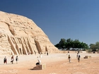 Egipt, Abu Simbel, Świątynia, Ludzie, Drzewa