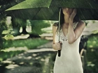 Parasol, Dziewczyna, Deszcz