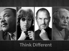 Martin Luther King, John Lennon, Steve Jobs, Albert Einstein