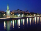 Woda, Pałac Kremlowski, Światła, Odbicie