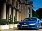 Samochód, Audi R8 V10, Niebieski, Dom