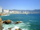 Acapulco, Meksyk, Woda, Kamienie, Wieżowce
