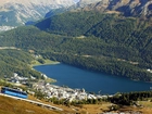 Engadine, St.Moritz, Szwajcaria, Góry, Pociąg