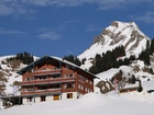 Damuls, Austria, Zima, Góry, Pensjonat, Śnieg