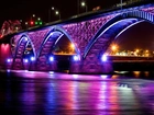 Oświetlony, Most, Noc