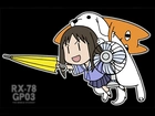 Azumanga Daioh, pies, kot, dziewczyna, parasolka