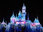 Disneyland, Zamek, Światła, Święta