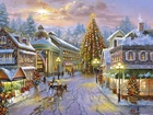 Ulica, Domy, Boże Narodzenie, Nicky Boehme