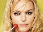 Kobieta, Blondynka, Lizak, Kate Bosworth