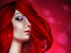 Kobieta, Czerwone, Włosy