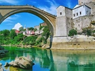Rzeka, Domy, Stary Most, Mostar, Bośnia i Hercegowina