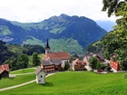Góry, Lasy, Kościół, Szwajcaria