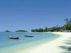 Plaża, Łodzie, Koh, Samui, Tajlandia