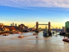 Rzeka, Most, Domy, Londyn, Anglia
