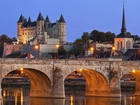 Francja, Saumur, Most, Zamek