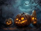 Halloween, Straszne, Dynie, Grafika