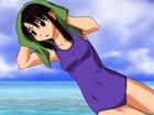 Azumanga Daioh, dziewczyna, ręcznik, woda