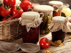 Koszyk, Pomidory, Jedzenie, Przetwory
