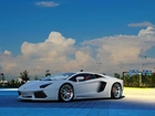 Biały, Samochód, Lamborghini, Aventador, LP700-4