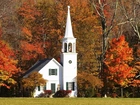Kościółek, Drzewa, Jesień