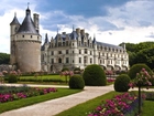Zamek, Chenonceau, Francja, Ogród