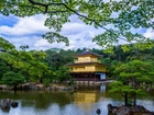Złoty, Pawilon, Kioto, Japonia, Staw
