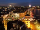 Miasto nocą, Dusseldorf, Niemcy