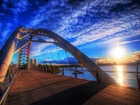 Most, Rzeka, Słońce, Toronto, Kanada