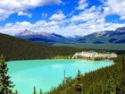 Kanada, Alberta, Park Narodowy Banff, Jezioro Louise, Góry, Lasy,   Hotel Fairmont Chateau Lake Louise