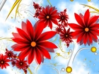 Grafika 3D, Wektorowa, Kwiaty