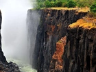 Wodospad, Wiktorii, Skały, Turyści, Zambia