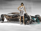 Prototyp, Auto przyszłości, Girl car, 3D, Wektorowa
