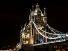 Tower Bridge, Miasto, Noc, Londyn, Anglia