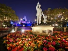 Ameryka północna, Disneyland, Gerbery, Kalifornia, Miasto nocą, Posągi