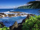 Góry, Morze, Skały, Maui, Hawaje