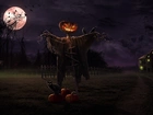 Halloween, Księżyc, Strach, Zamek