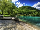 Łódki, Góry, Las, Jezioro, Słowenia