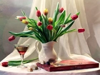 Kolorowe, Tulipany, Kompozycja