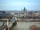 Węgry, Budapeszt, Most, Łańcuchowy, Rzeka, Dunaj, Panorama, Miasta
