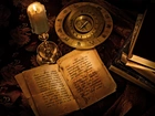 Świeca, Książki, Kompas, Znaki Zodiaku