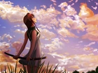 Dziewczyna, Niebo, Anime