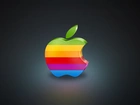 Kolorowe, Logo, Apple, Tęcza, 3D