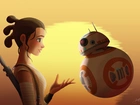 Dziewczyna, Robot, BB-8, Gwiezdne, Wojny