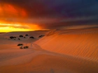 Wydmy, Eucla, Australia, Zachód Słońca