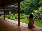 Dom, Ogród, Japonia, Dziewczyna