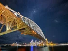 Sydney, Nocą, Zatoka, Most