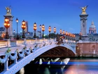 Most, Oświetlenie, Rzeka, Paryż